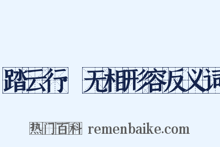 踏云行·无相形容反义词是什么意思的图片